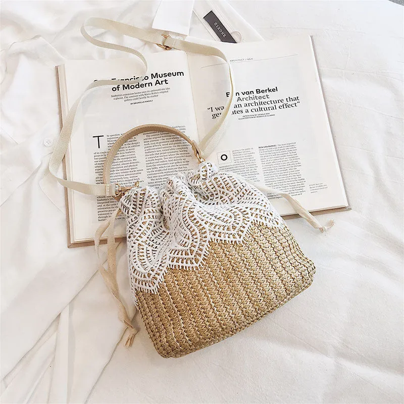 Holiday Fairy Rattan Beach Portable Female Bags