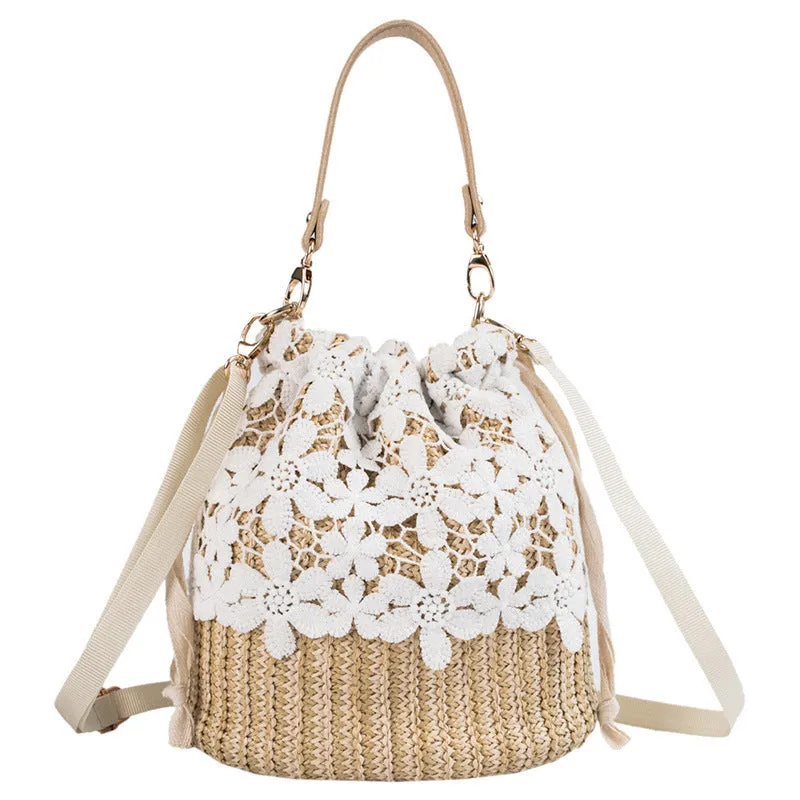 Holiday Fairy Rattan Beach Portable Female Bags