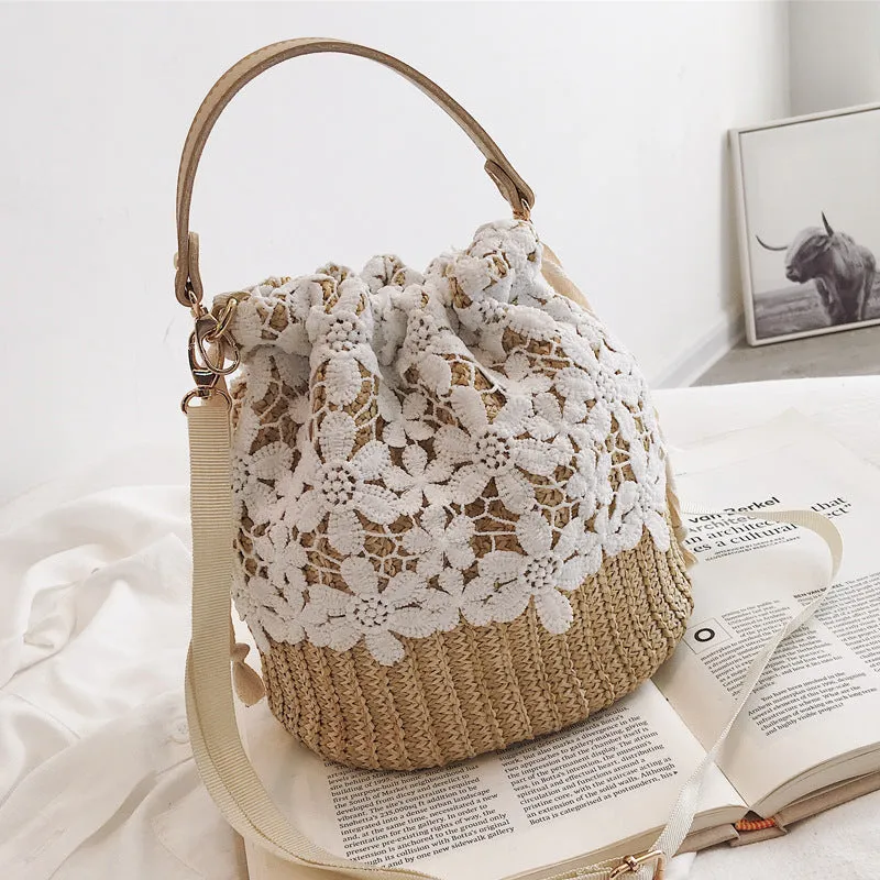 Holiday Fairy Rattan Beach Portable Female Bags