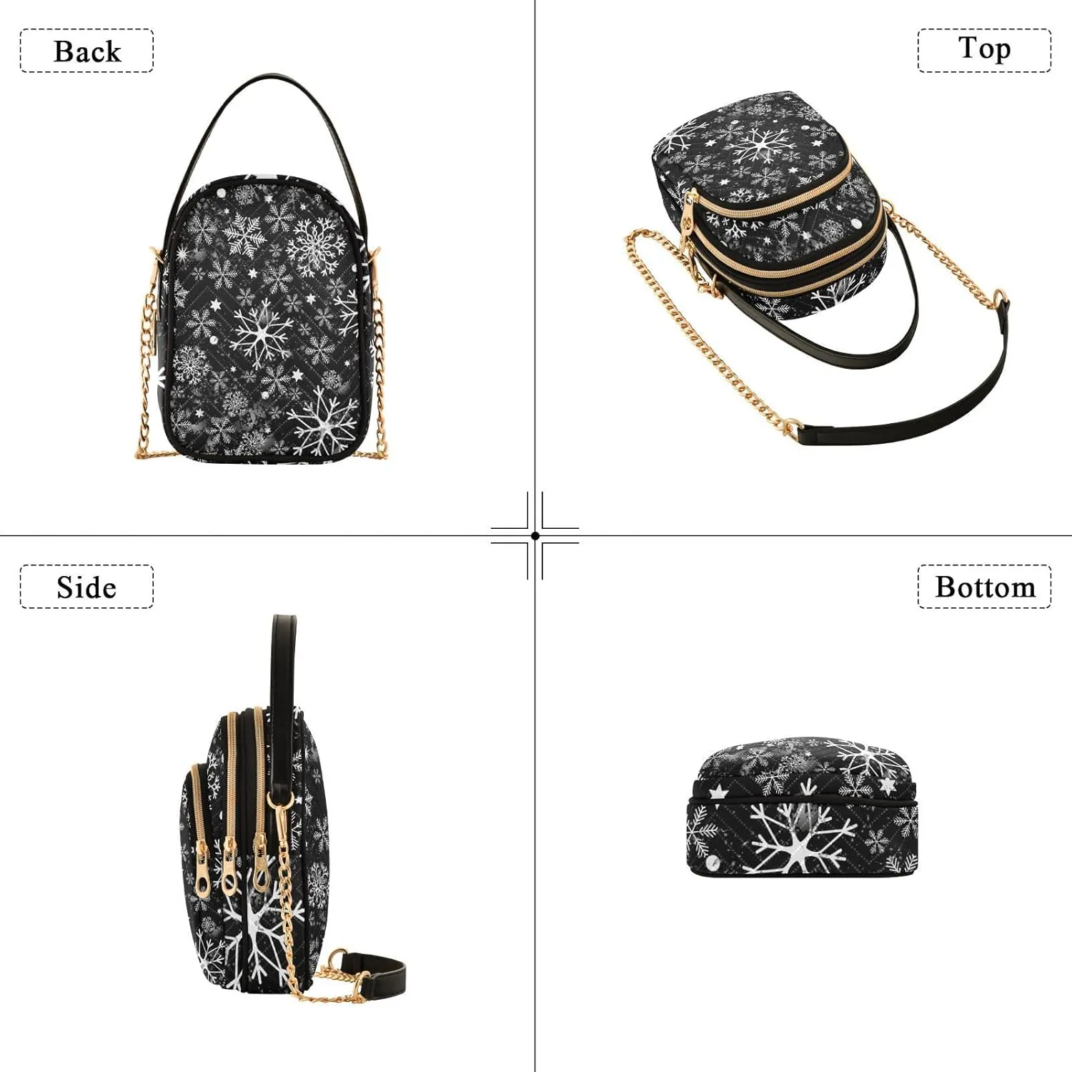 Holiday Festive Cell Phone Purse Crossbody Handbag Durable Shoulder Bag Travel Pouch