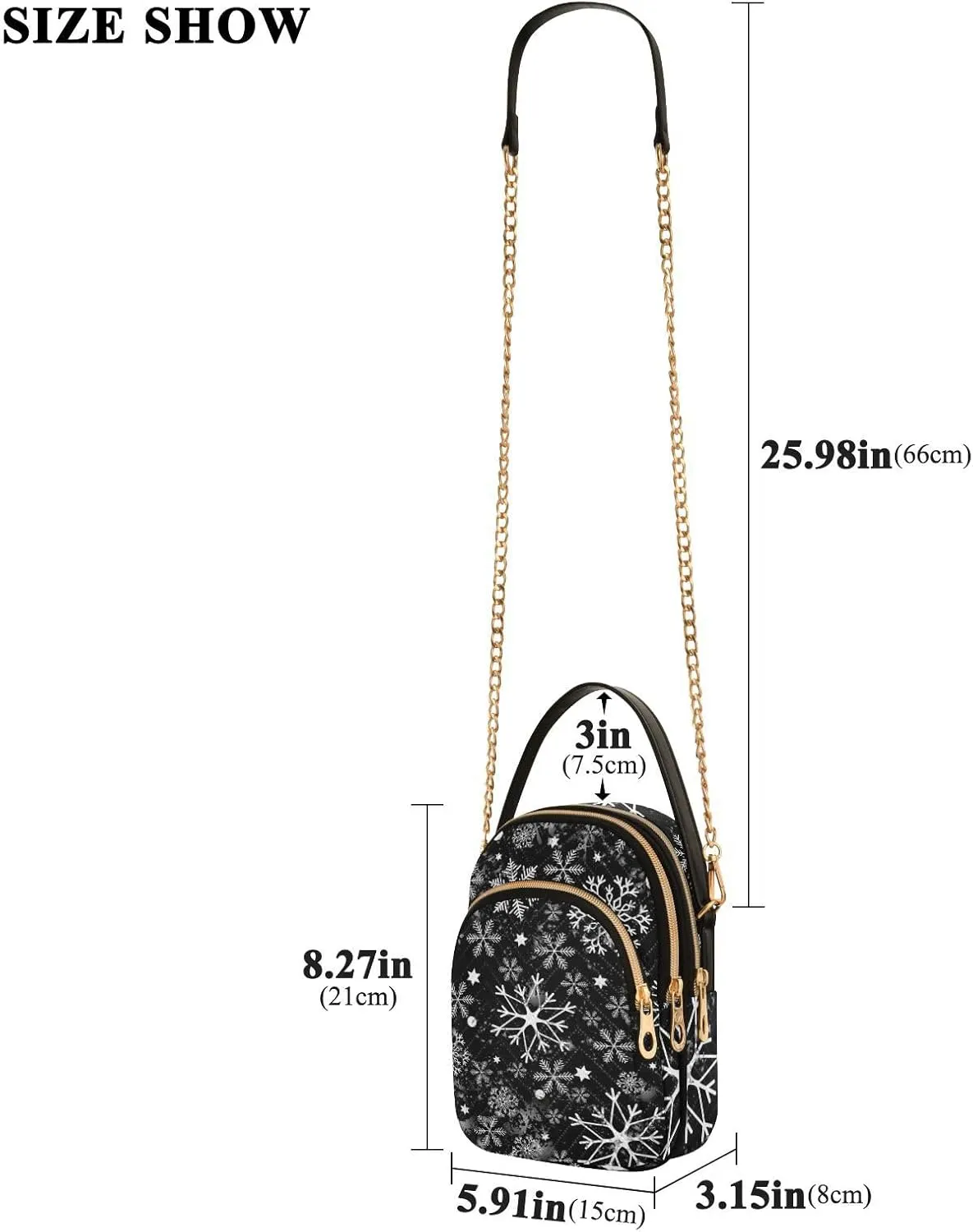 Holiday Festive Cell Phone Purse Crossbody Handbag Durable Shoulder Bag Travel Pouch