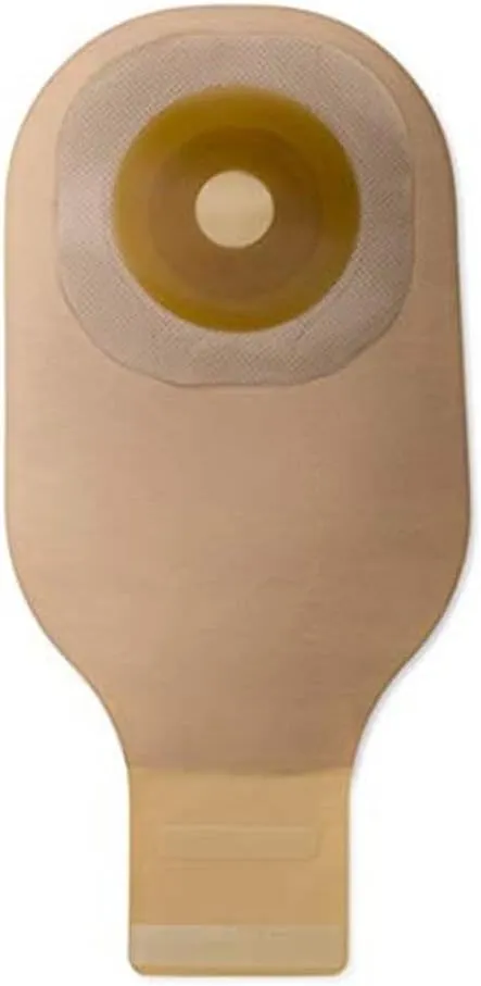 Hollister 8412 CeraPlus Soft Convex 1-Piece 9” Urostomy Pouching System, Pre-Sized 3/4” Opening, Beige with Viewing Option, 5 Pack – Multiple Built-in Chambers, Added Belt Tabs