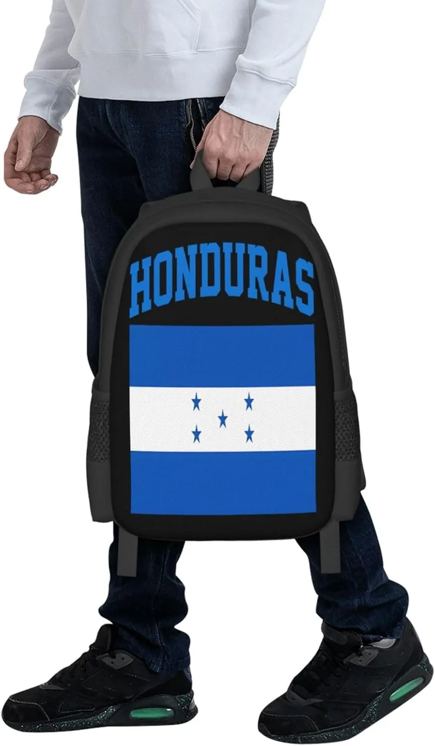 Honduran Flag Casual Backpack Large Capacity Backpacks 15 Inch Laptop Back Pack Travel Rucksack Daypack Commuter Bags with Adjustable Strap for Camping