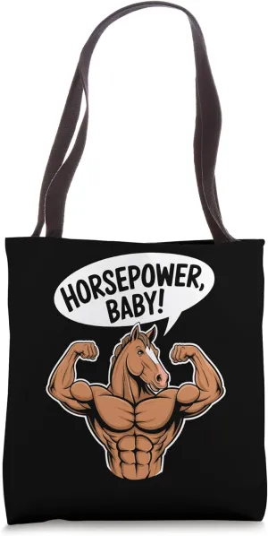 Horsepower Baby Funny Gym Rats Bodybuilding Fitness Lover Tote Bag