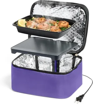 HotLogic 16801169-PUR Food Warming Tote Lunch Bag Plus 120V, Purple