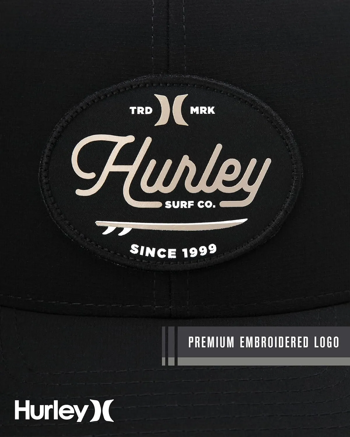 Hurley Mens' Hat - Beach Break Trucker Water Resistant Baseball Cap