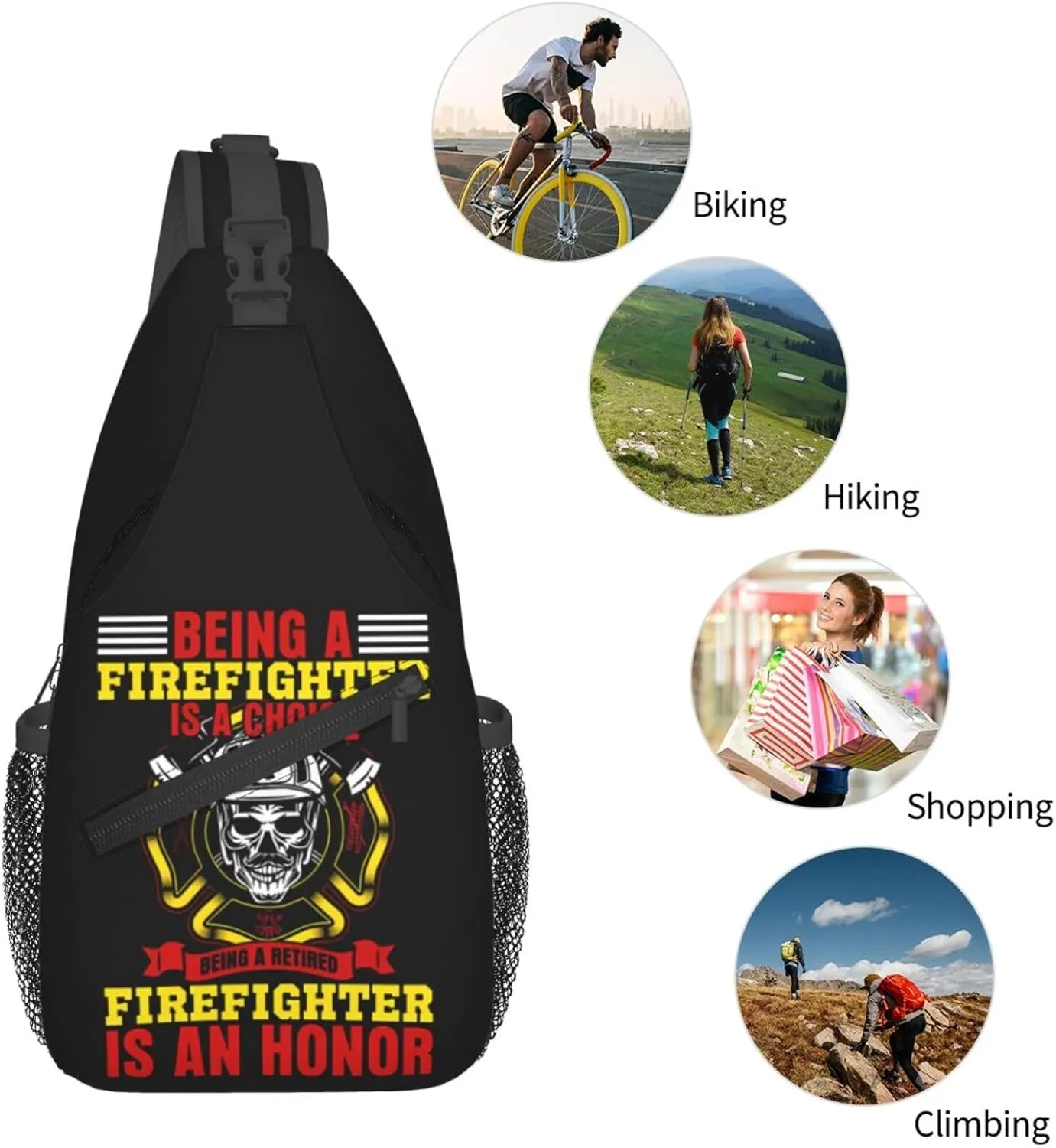 I Am A Veteran My Oath Of Enlistment Sling Bag Adjustable Crossbody Bag Casual Chest Bags Travel Shoulder Backpack