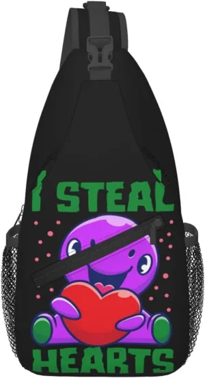 I Steal Hearts Chest Sling Bag Crossbody Shoulder Backpack Bag Gym Cycling Travel Hiking Daypack Cross Bag
