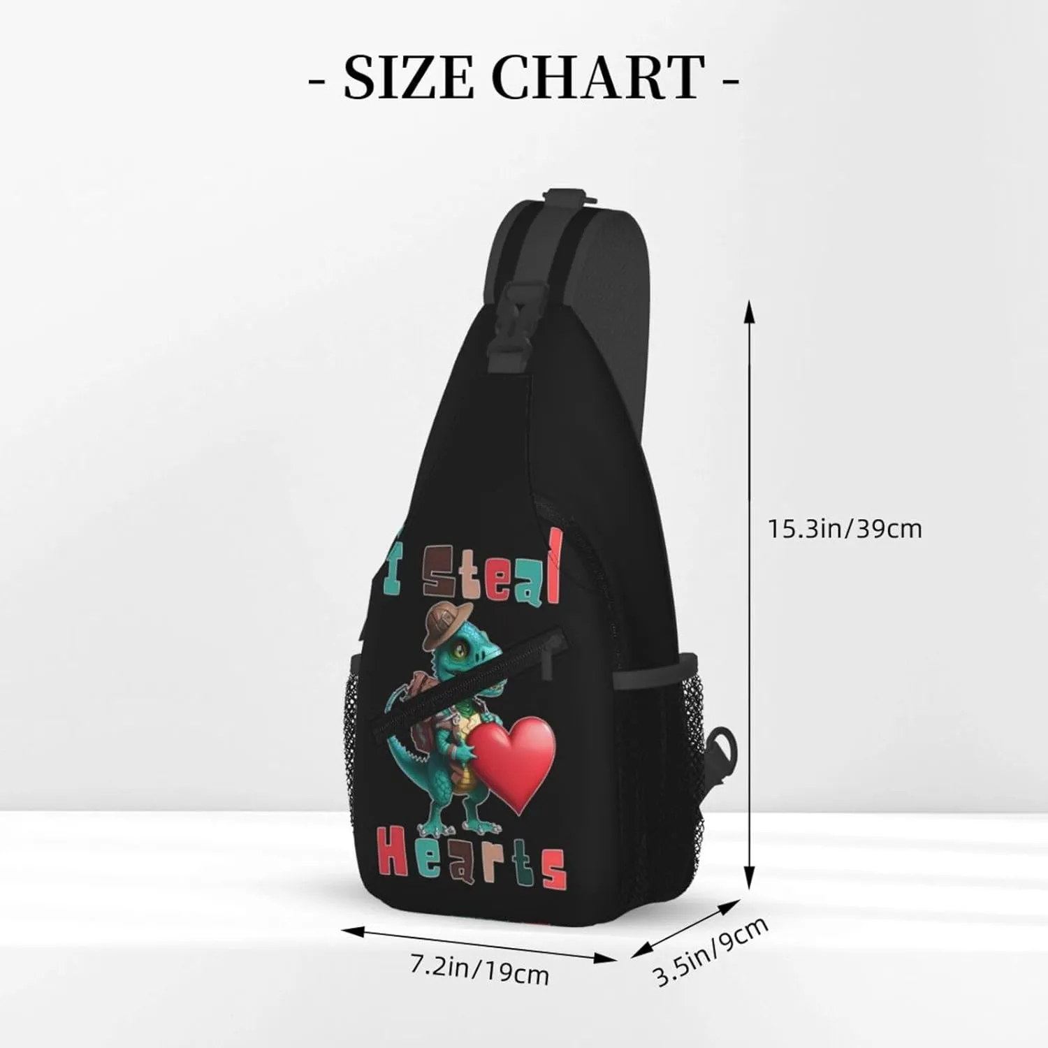 I Steal Hearts Chest Sling Bag Crossbody Shoulder Backpack Bag Gym Cycling Travel Hiking Daypack Cross Bag