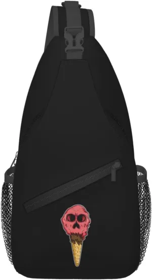 Ice Cream Monster Crossbody Bags For Women Men Chest Backpack Gym Shoulder Bag Travel Outdoor Sports Casual Crossbody Bags