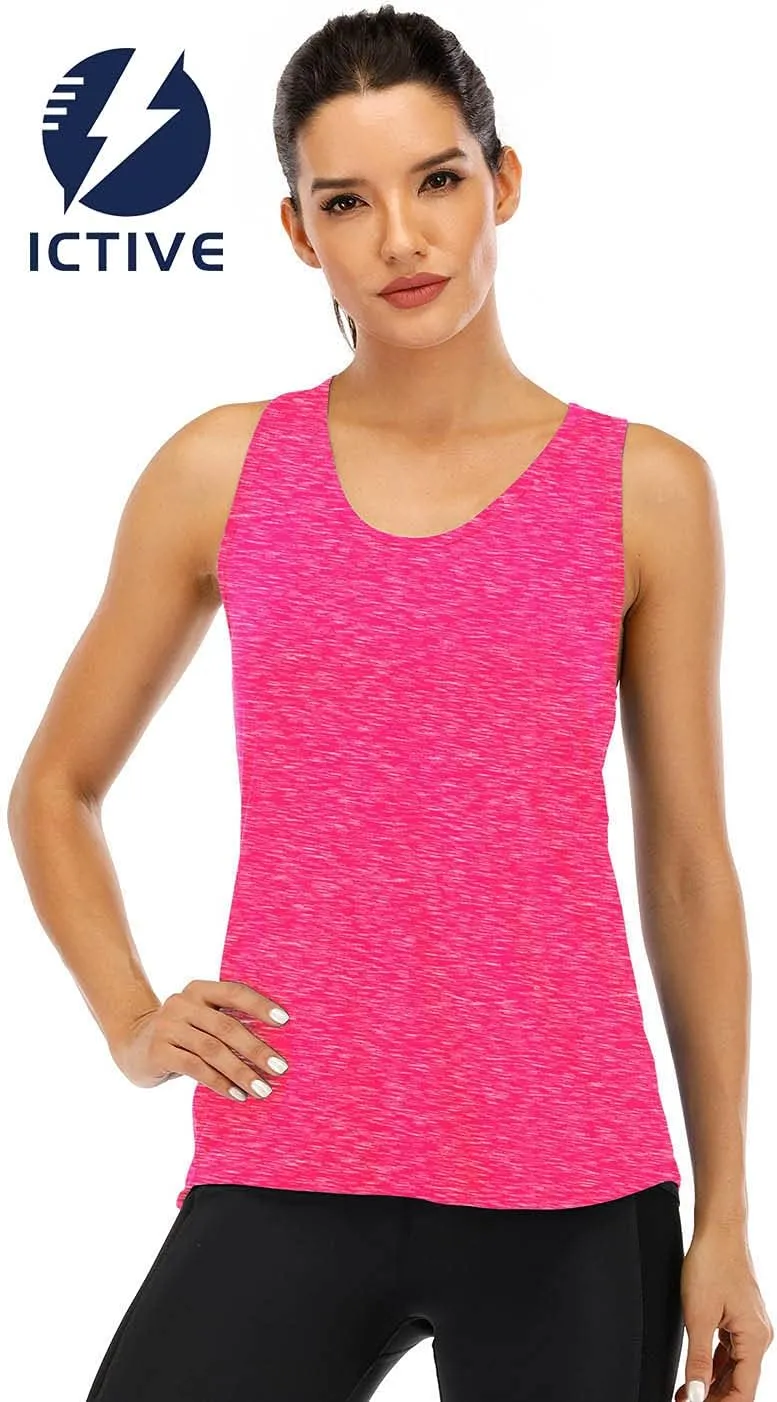ICTIVE Workout Tank Tops for Women Sleeveless Yoga Shirts for Women Mesh Racerback Muscle Tank Tops