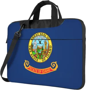 Idaho State Flag Print Laptop Adjustable Shoulder Strap With Handle Accessory Pocket For Men Women