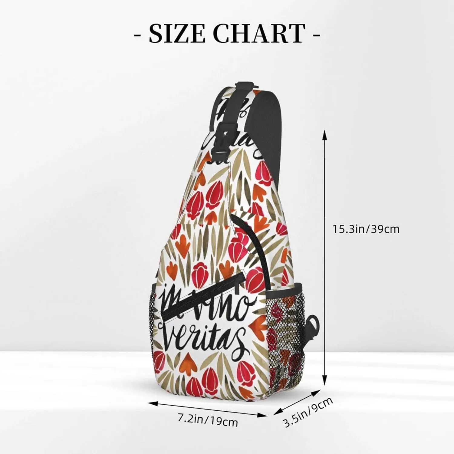 In Wine, There Is Truth – Red Chest Sling Bag Crossbody Shoulder Backpack Bag Gym Cycling Travel Hiking Daypack Cross Bag