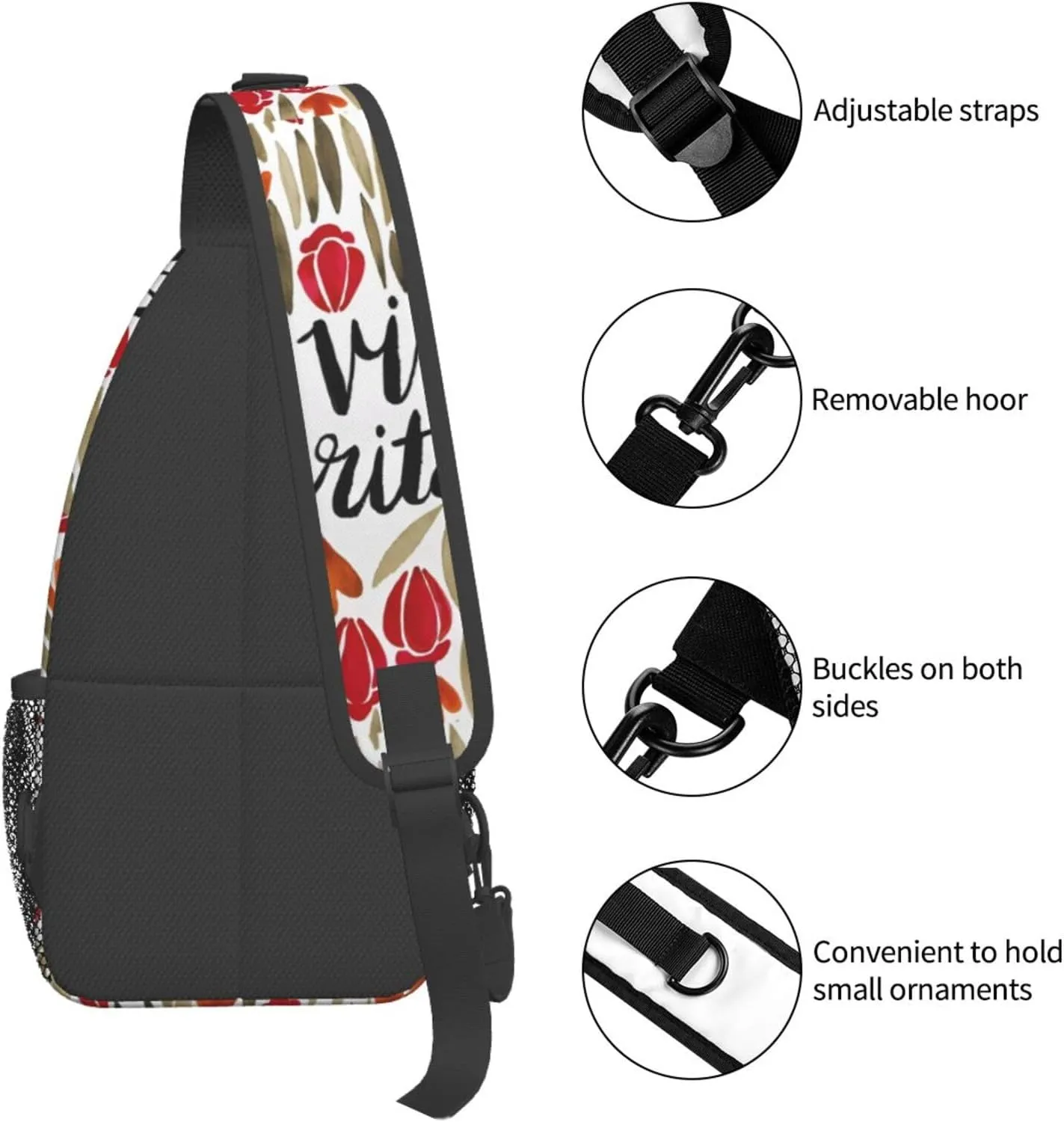 In Wine, There Is Truth – Red Chest Sling Bag Crossbody Shoulder Backpack Bag Gym Cycling Travel Hiking Daypack Cross Bag