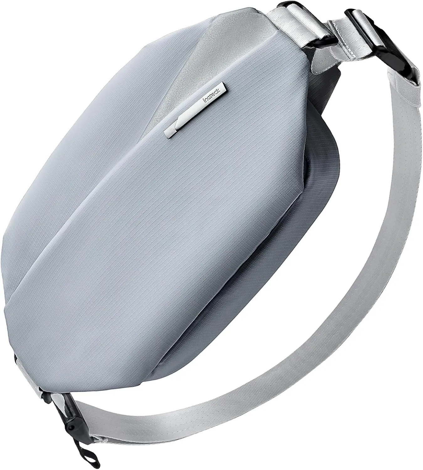 Inateck Sling Bag X, 3L Multi-pocket Crossbody Shoulder Chest Bag with Adjustable Shoulder Strap, Water-resistant Waist Fanny Pack for Men, Women, Travel, Daily Use, Cycling, Hiking, Gray Blue, Small