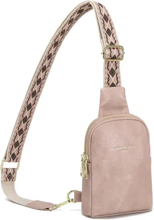 INICAT Travel Small Sling Bag Leather Crossbody Bags for Women Fanny Packs Cross Body Bag for Woman Cross Body Purses