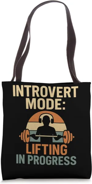 Introvert Mode Gym Lifting In Progress Vintage Tote Bag