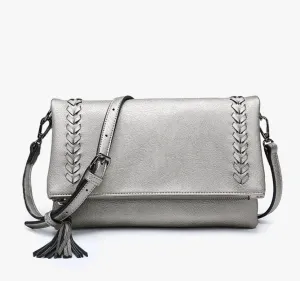 Isadora Vegan Dist Whipstitch Crossbody Bag