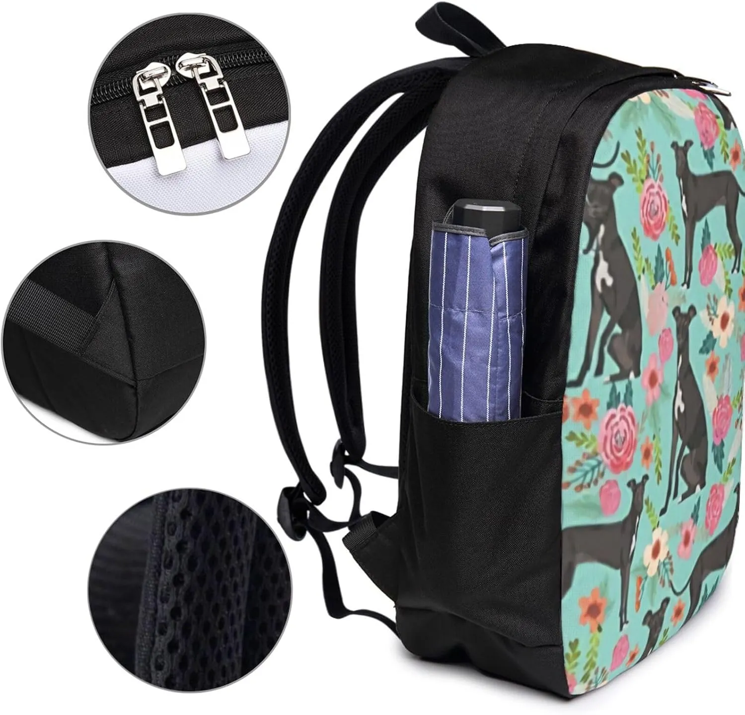 Italian Greyhound Backpack, 17 Inch Travel Business Laptop Backpack With USB Port for Women Men