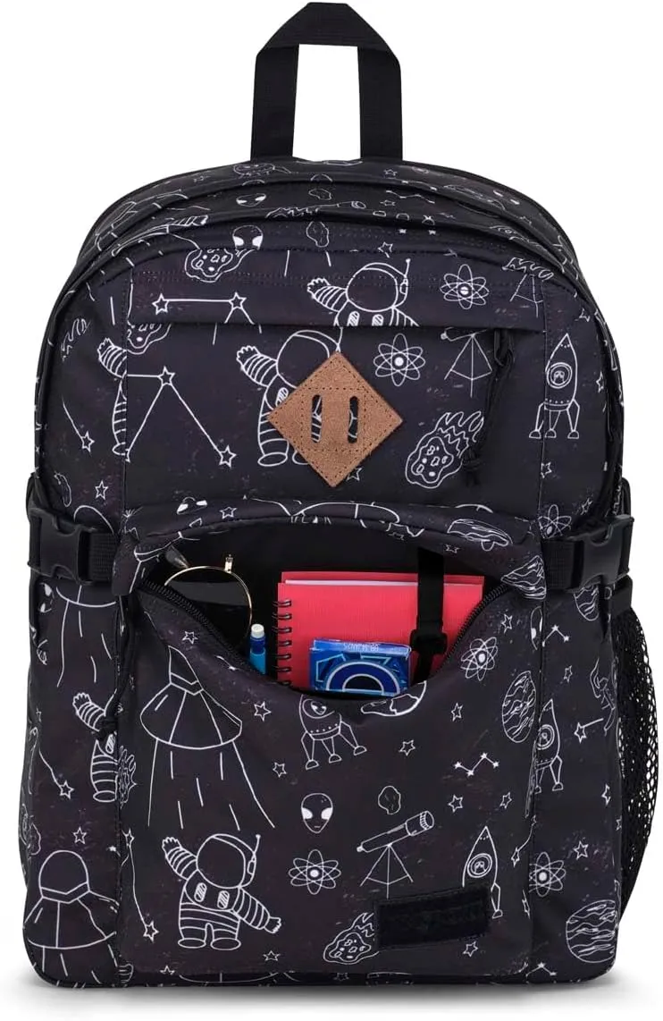 JanSport Main Campus Backpack - Travel or Work backpack w 15-Inch Laptop Sleeve and Dual Water Bottle Pockets, Cosmic City