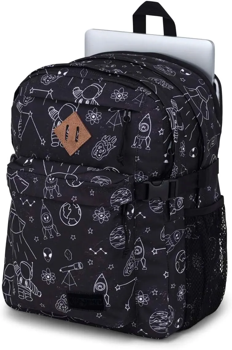 JanSport Main Campus Backpack - Travel or Work backpack w 15-Inch Laptop Sleeve and Dual Water Bottle Pockets, Cosmic City