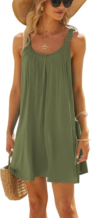 Jar of Love Women's Beach Dress Bikini Beachwear Coverups Casual Vacation Short Summer Halter Dresses
