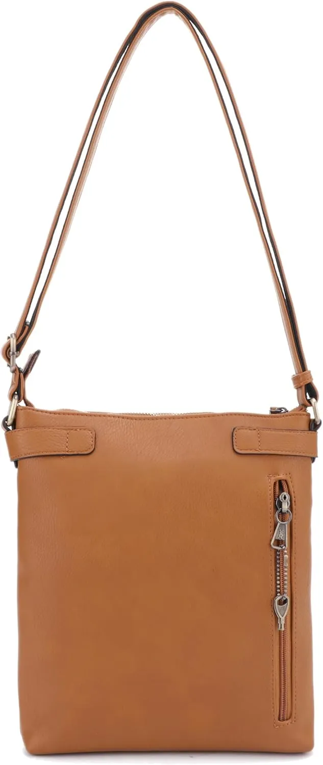 JESSIE & JAMES Robin Multipocket Concealed Carry Crossbody Bag with Lock and Key
