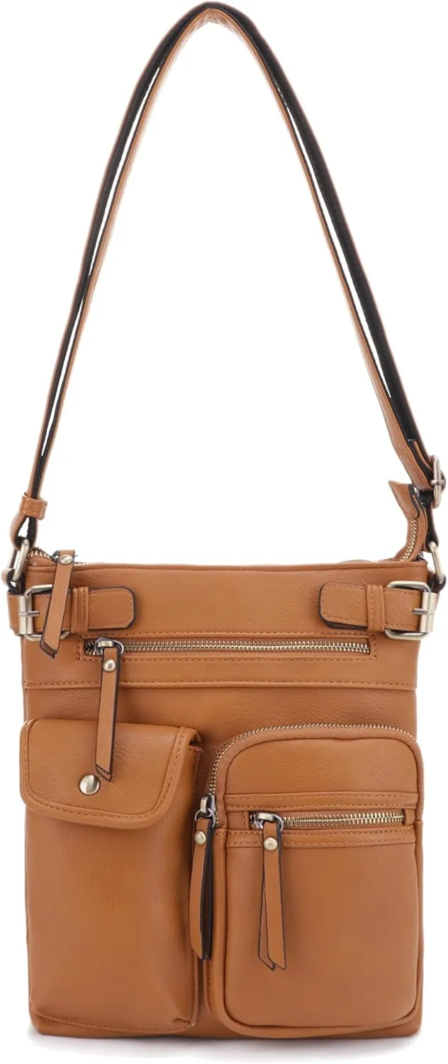 JESSIE & JAMES Robin Multipocket Concealed Carry Crossbody Bag with Lock and Key