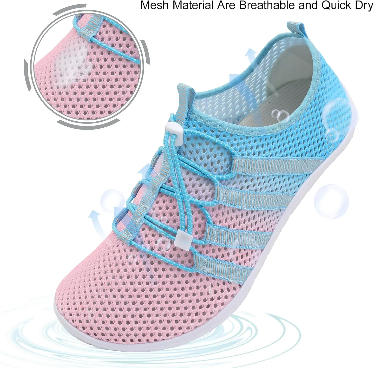 JIASUQI Athletic Hiking Beach Water Shoes Barefoot Aqua Swim Sports Walking Shoes for Women Men