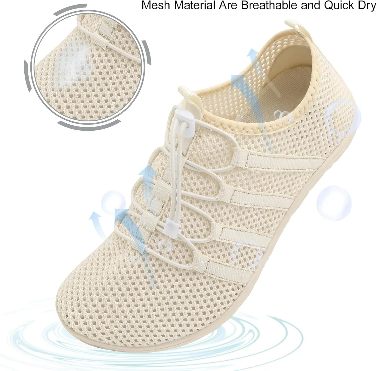 JIASUQI Athletic Hiking Beach Water Shoes Barefoot Aqua Swim Sports Walking Shoes for Women Men