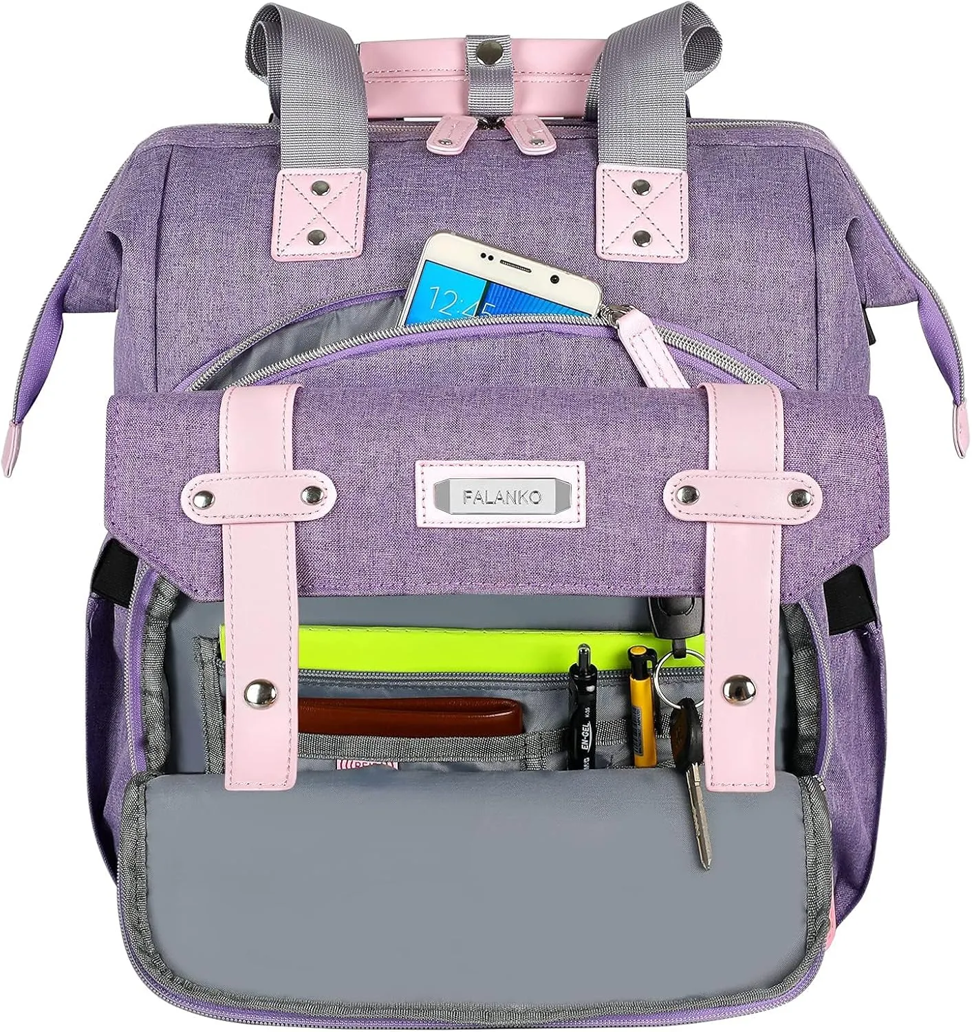 Jiefeike Laptop Backpack for Women, Womens Travel Backpack,Professional Computer Bag,Waterproof Work Business College Teacher Bookbags Carry on Backpack with USB Port Fit 15.6 Inch Laptop Bag