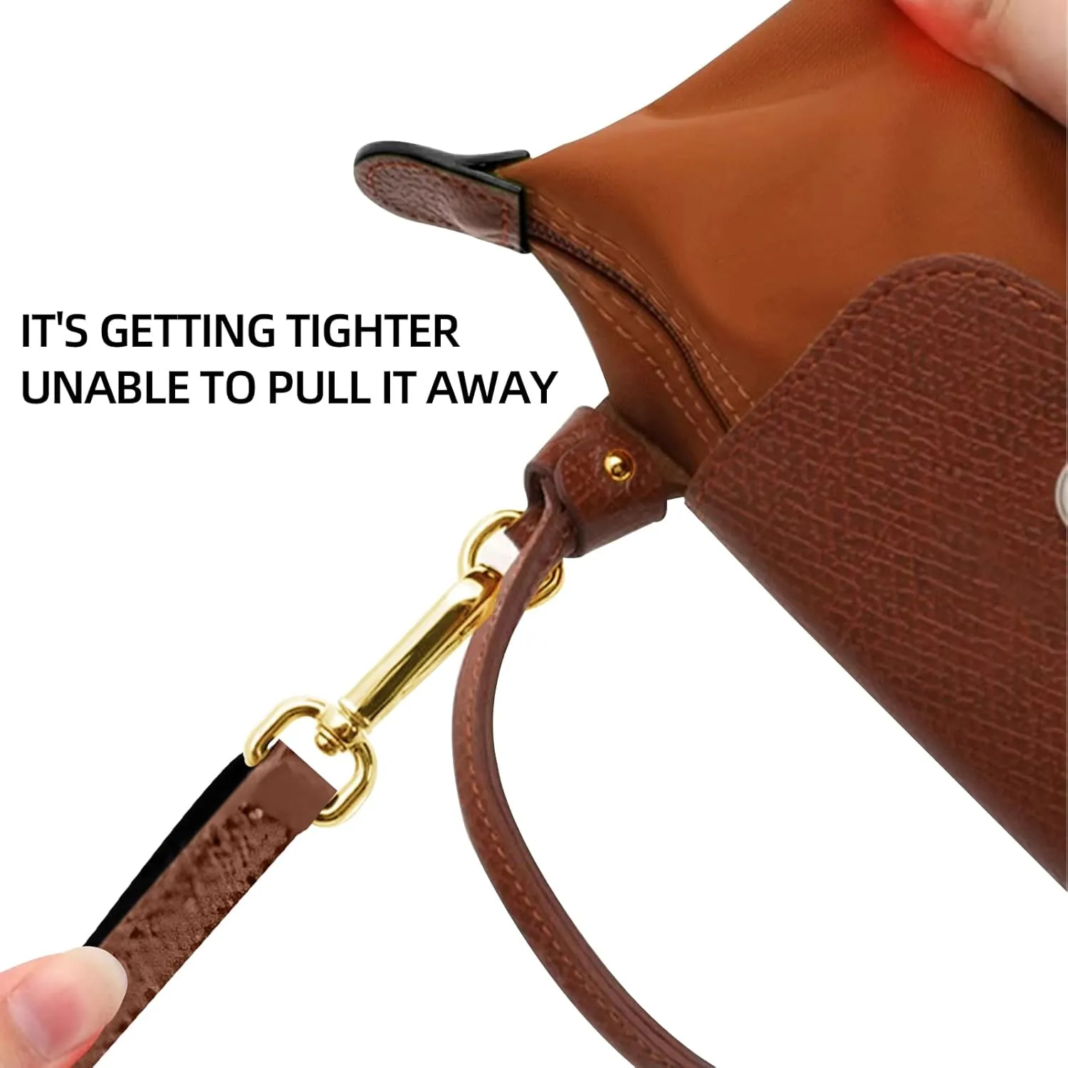 Jiesinlov Leather Bag Shoulder Strap Replacement Crossbody Adjustable Conversion Kit Fit for Mini Pouch