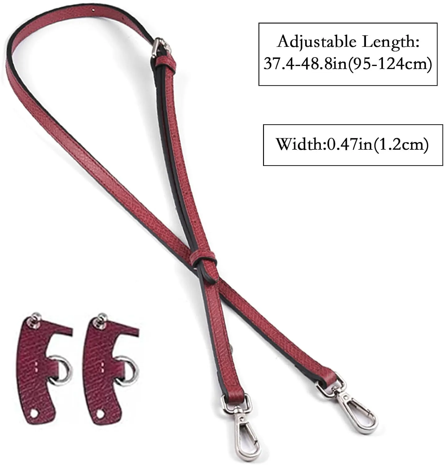Jiesinlov Leather Bag Shoulder Strap Replacement Crossbody Adjustable Conversion Kit Fit for Mini Pouch