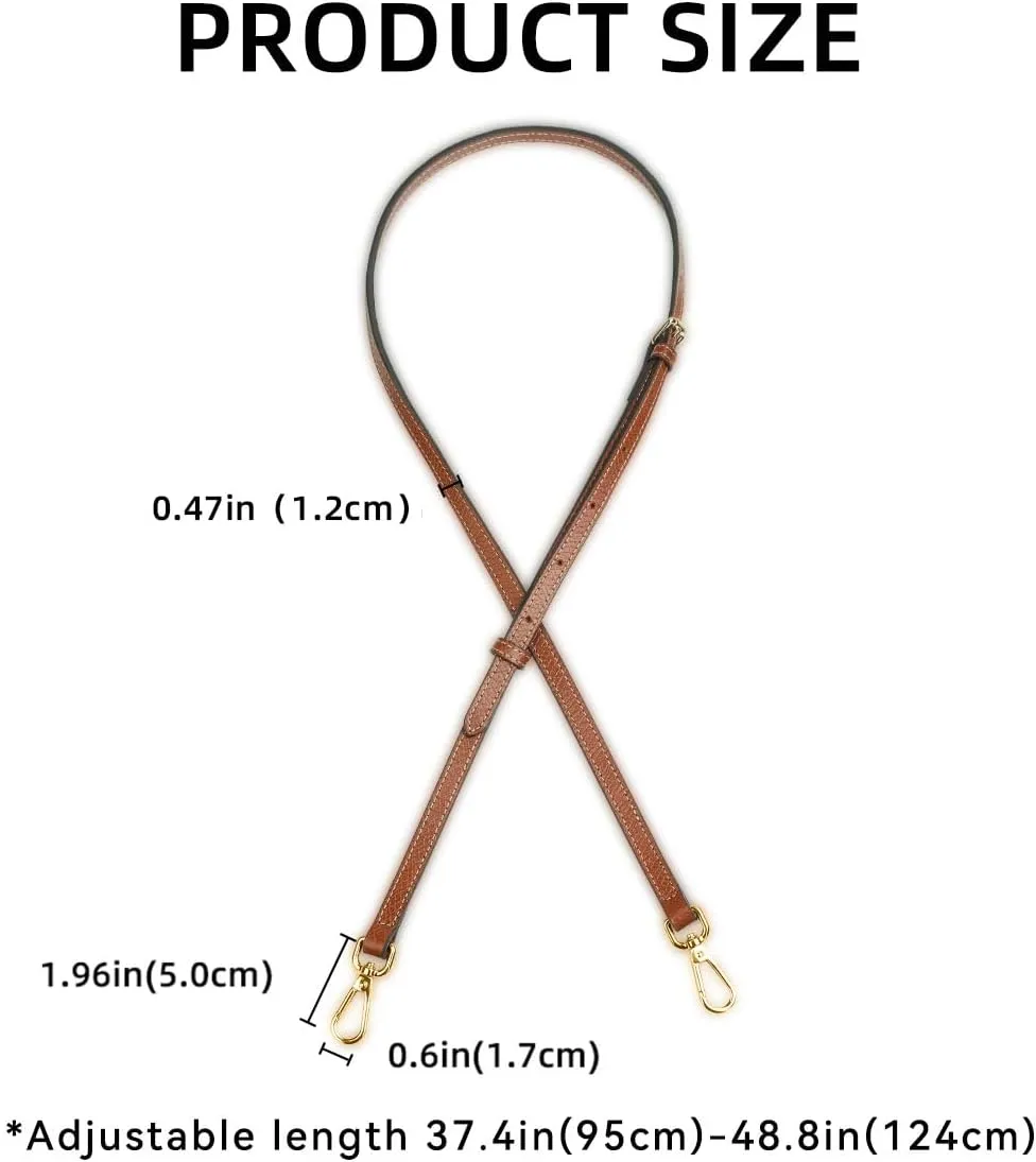 Jiesinlov Leather Bag Shoulder Strap Replacement Crossbody Adjustable Conversion Kit Fit for Mini Pouch
