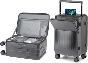 Joyway Carry on Luggage Airline Approved, Hardside Carry-on Suitcase with Charging Port and Spinner Wheels, Hardshell 20 Inch Luggage with TSA Lock, Gray