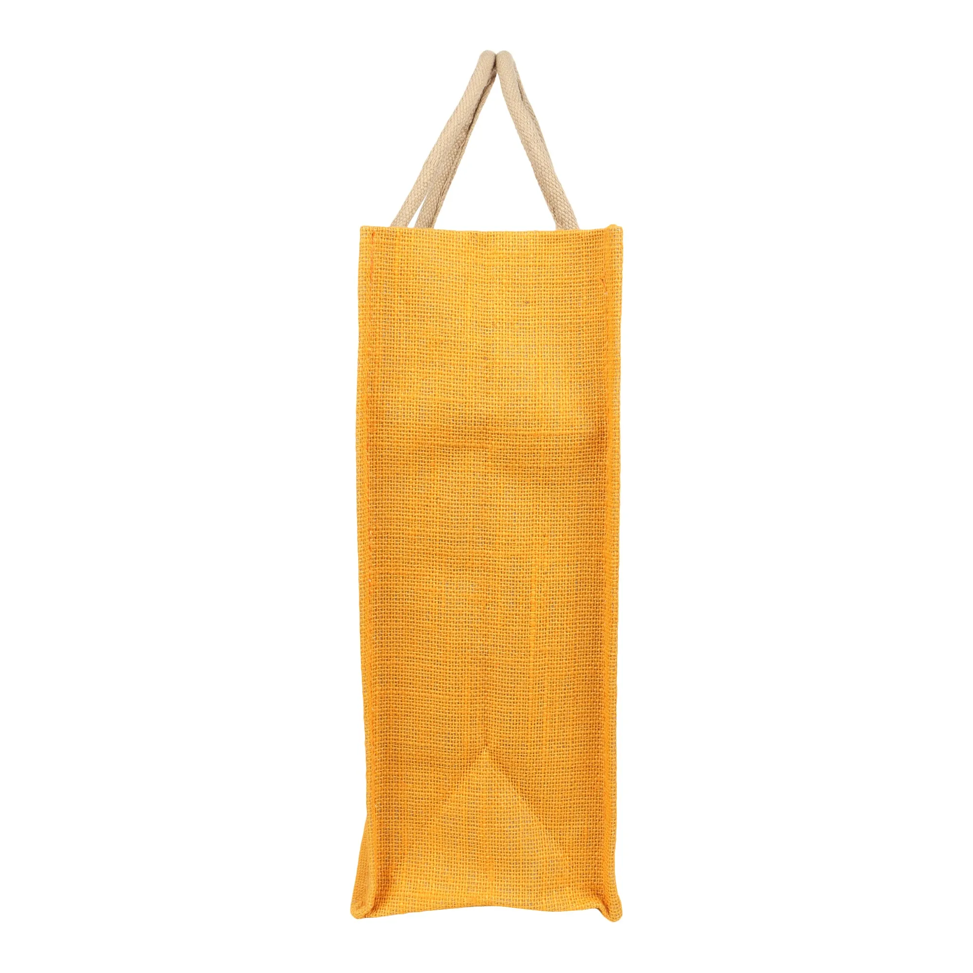 Jute Grocery Shopping Bags for Carry Milk Fruits Vegetable with Reinforced Handles With Zipper (Pack of 2)