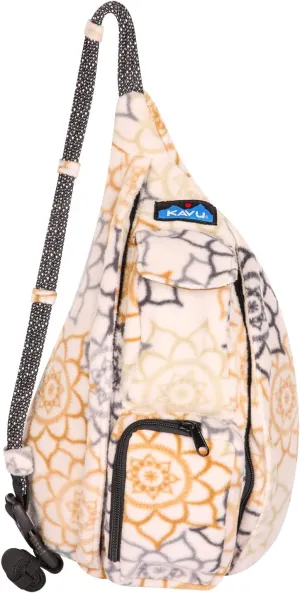 KAVU Mini Polar Rope Sling Crossbody Fleece Polyester Bag - Snow Garden