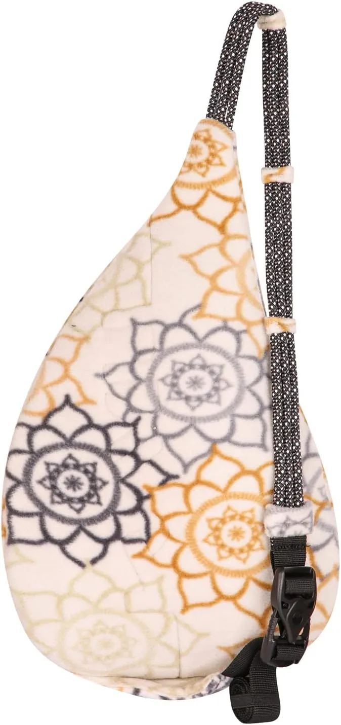 KAVU Mini Polar Rope Sling Crossbody Fleece Polyester Bag - Snow Garden