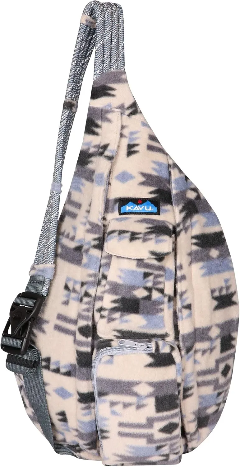 KAVU Polar Rope Sling Crossbody Fleece Polyester Bag - Winter Arcade