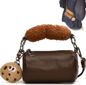 Kawaii Crossbody Bag with Cute Pendant Mini Casual Shoulder Bag with Accessories Clutch Purse Travel Daypacks