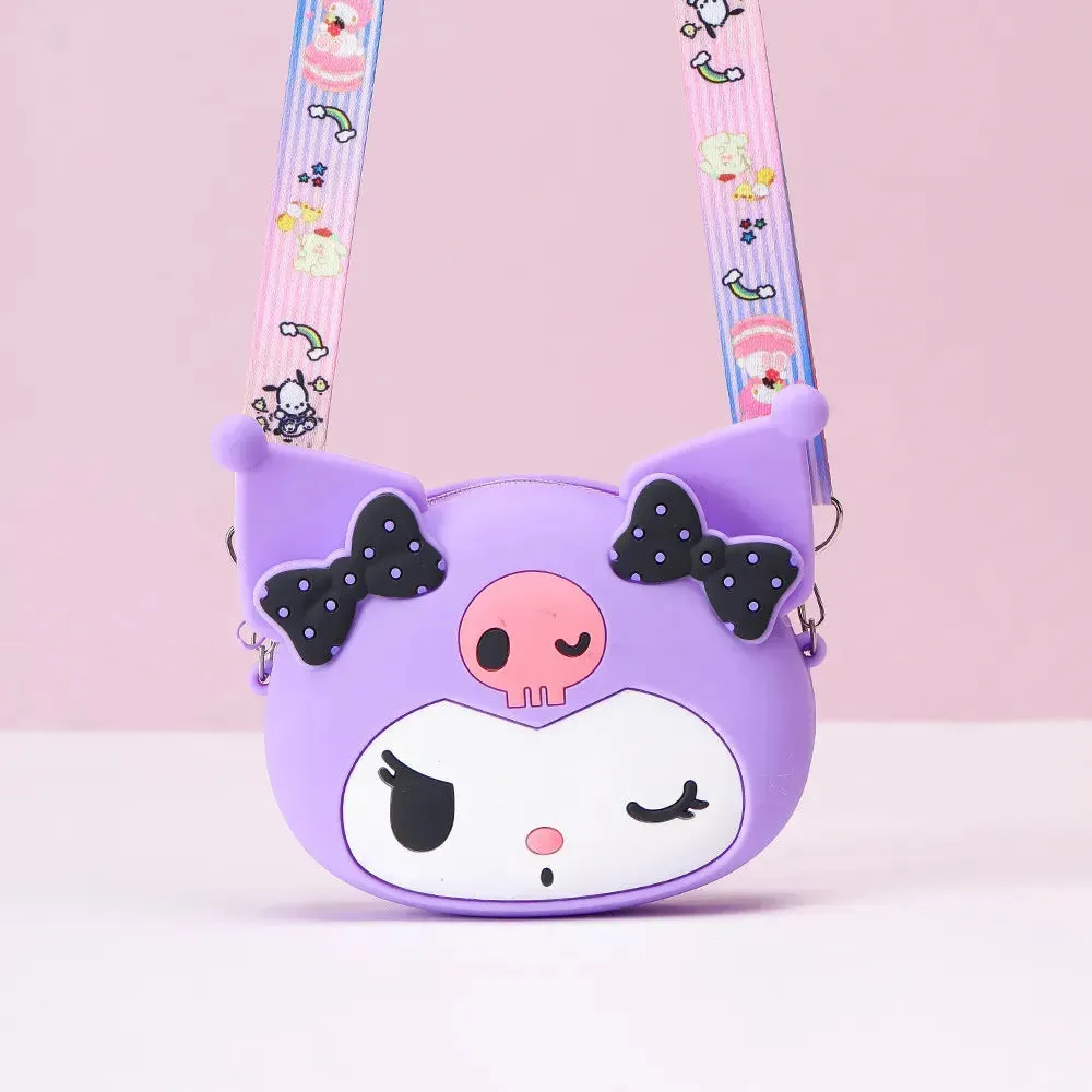 Kawaii Kuromi Silicon Sling Bag