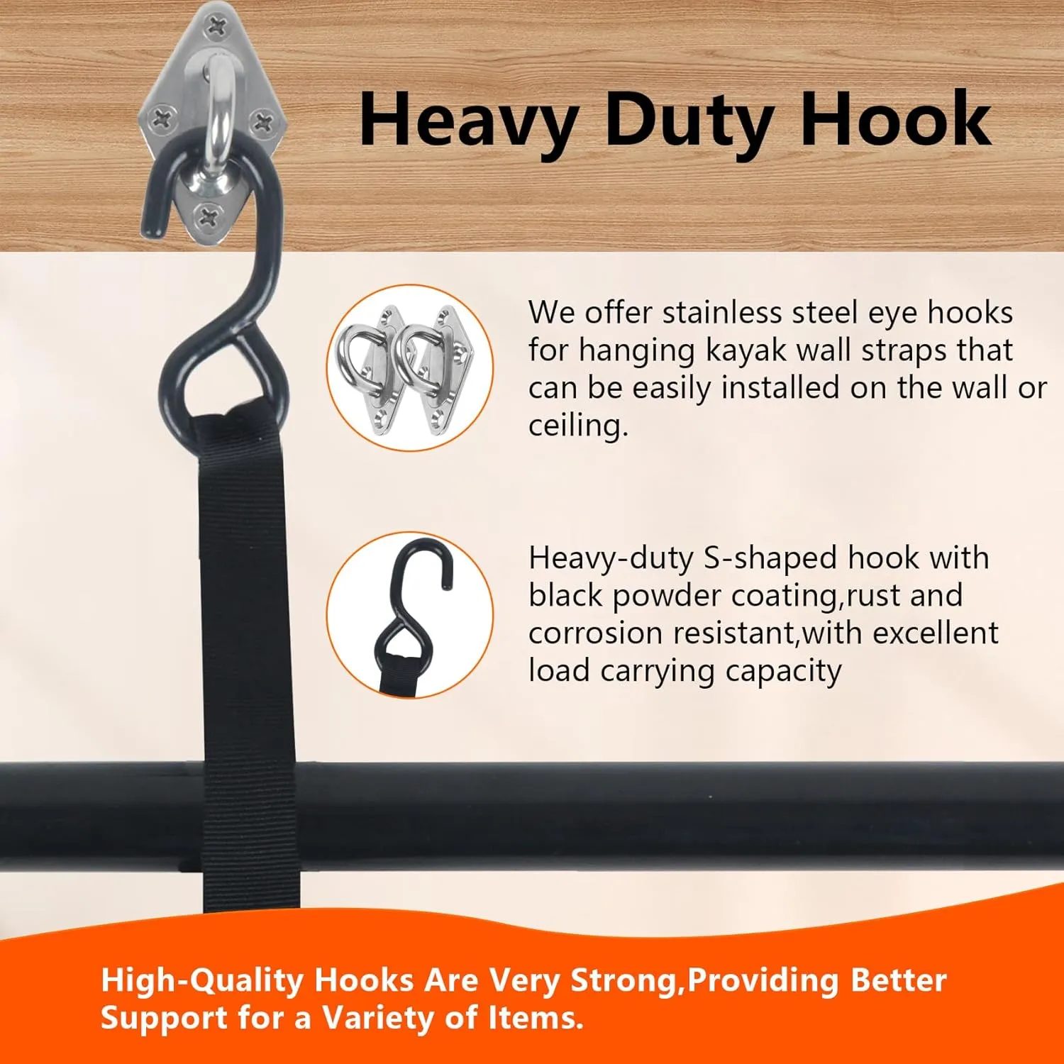 Kayak Storage Strap,Kayak Hanging Straps 1in/1.5in Wide,Adjustable Kayak Wall Mount Straps,Kayak Storage Strap System With Paddle Loops for Hanging 1or 2 Kayak,Paddle Board,Surfboard,Canoe(2/4 Pack)