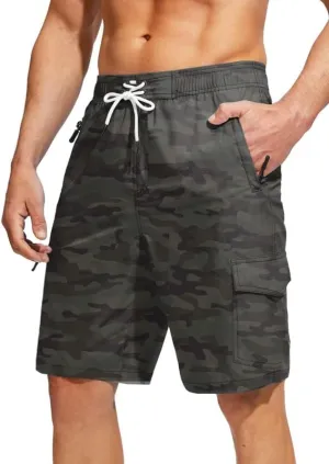 Kayrth Men's Swim Trunks Quick Dry Board Shorts with 5 Pockets Swimsuit Swimwear for Men - No Mesh Liner
