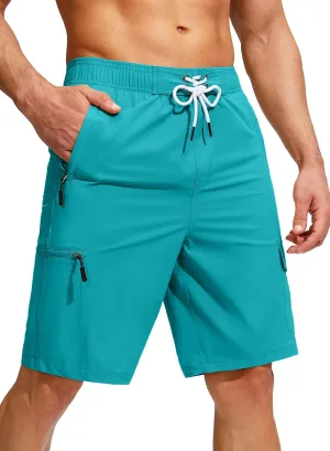 Kayrth Men's Swim Trunks Quick Dry Board Shorts with 5 Pockets Swimsuit Swimwear for Men - No Mesh Liner