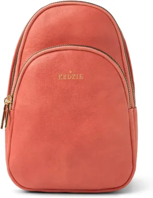 KEDZIE Sunset Sling Bag in Soft Vegan Leather Crossbody Bag Cell Phone Purse Fanny Bag Packs for Women