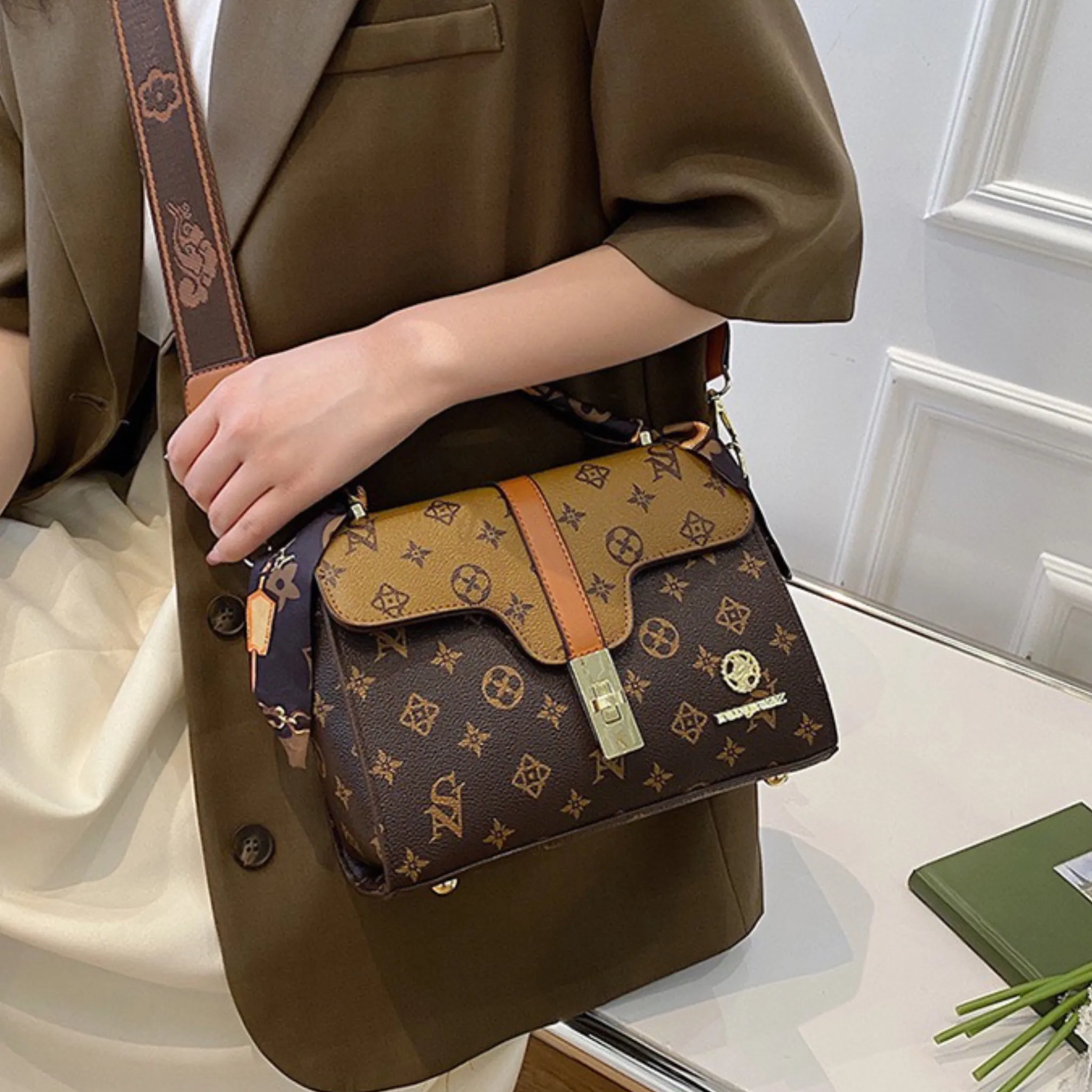 Khaki Ova Sling Bag