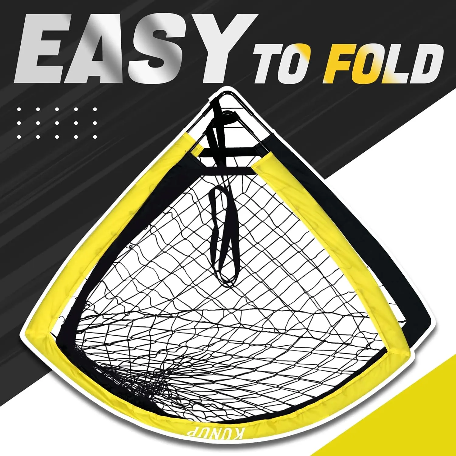 Kids Soccer Goal for Backyard, 5×3, 6×4, 9×5FT Easy Foldable Soccer Practice Net with Portable Carrying Bag for Toddler Youth Adult Soccer Training Equipment Outdoor Sports Game
