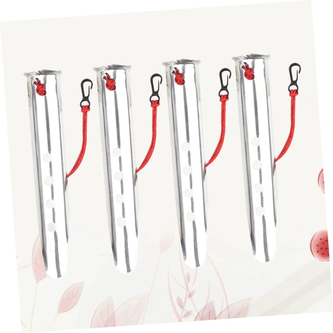 Kisangel 4pcs U-Shaped Aluminum Tent Nails for Snow Beach Heavy Duty Pegs for Camping Hiking and Outdoor Activities Silver for Loose Snow Conditions