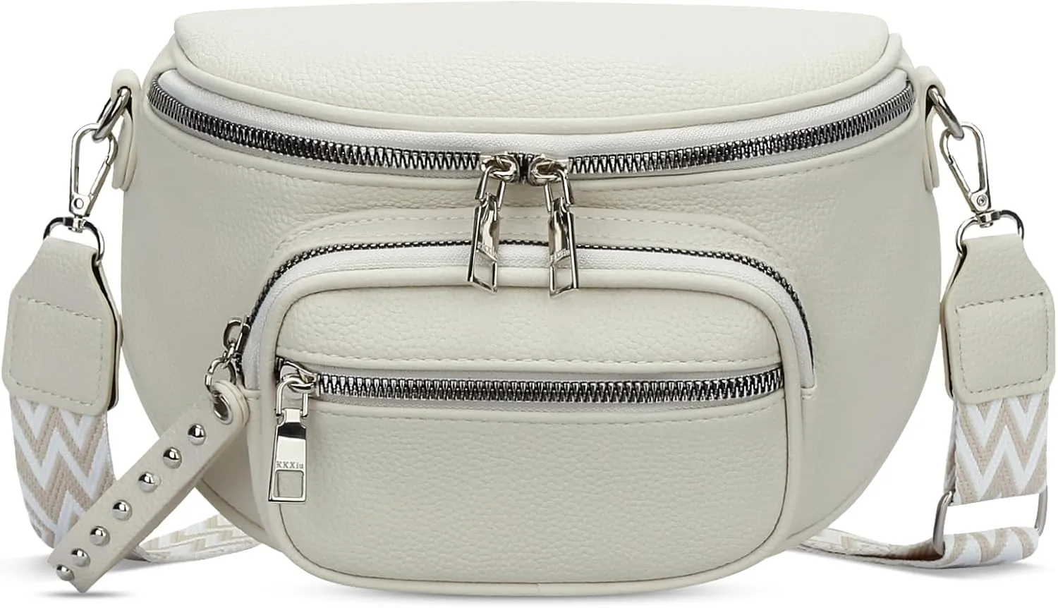 KKXIU Crossbody Sling Bag for Women Trendy Fanny Pack Vegan Leather Chest Bag