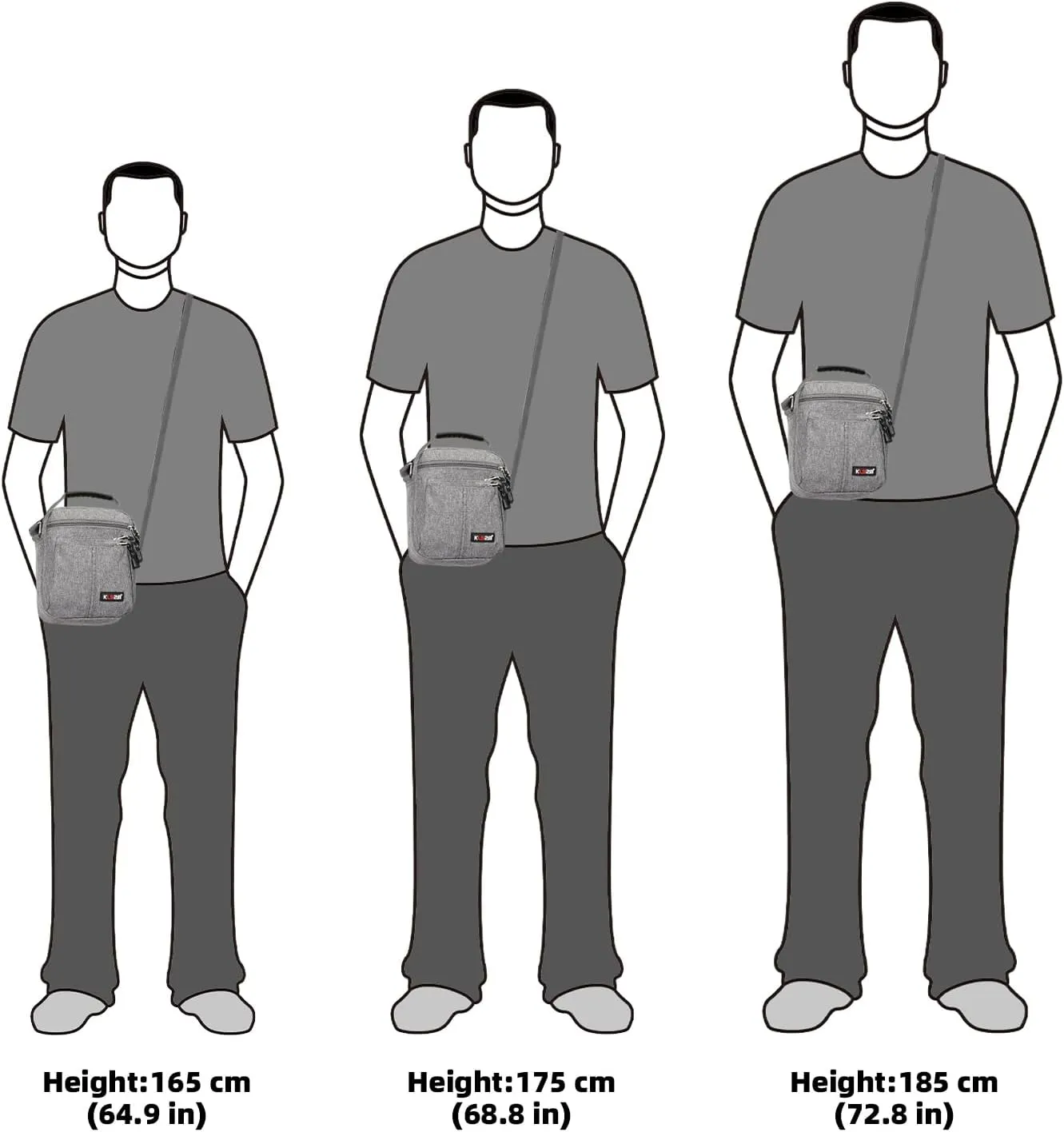 KL928 Men's Messenger Bag - Crossbody Shoulder Bags Travel Bag Man Purse Casual Sling Pack for Work Business